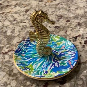 Lilly Pulitzer ceramic seahorse ring jewelry dish